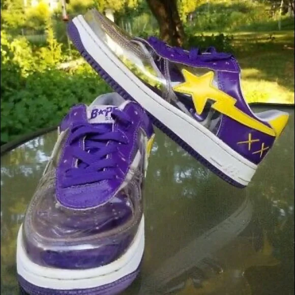 Bape shoes, Size 10, Purple, Used, Bape Bapesta Low Purple Camo 2021 Size 7 8 8.5 9 9.5 10 11  main image 3